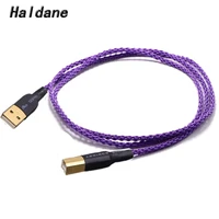 haldane hifi usb a b audio cable dac a b 7n occ silver plated digital usb 2 0 type a to b male audio cable diy