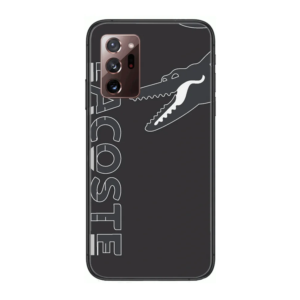 

Luxury LACOETE Genuine Phone Case cover hull For SamSung note20 10 9 8 4 pro plus black prime soft bumper Transparent