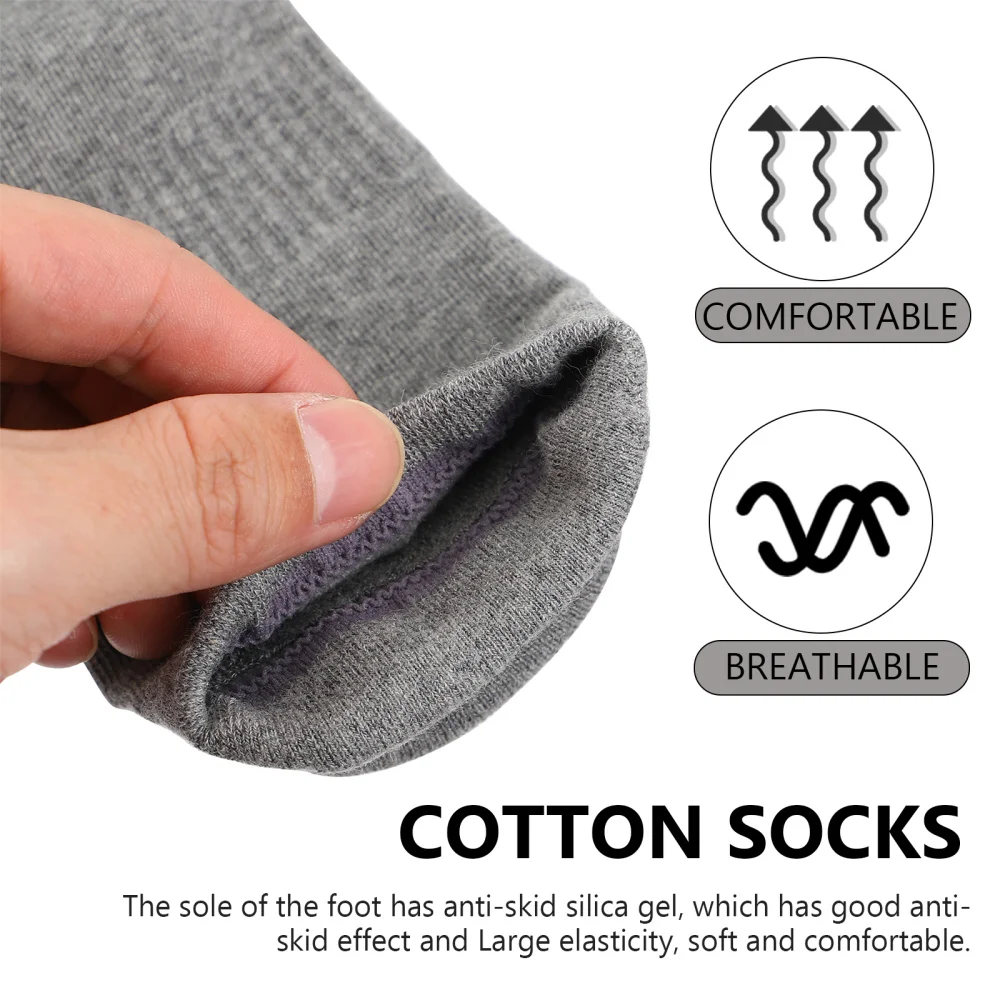 

3 Pairs Fitness Breathable Cotton Socks Indoor Antislip Socks Yoga Socks