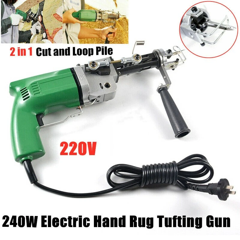 

220V Tufting Gun Can do both Cut Pile and Loop Pile Carpet Weaving Electric Hand Rug Tufting Machines Rug Making Tools