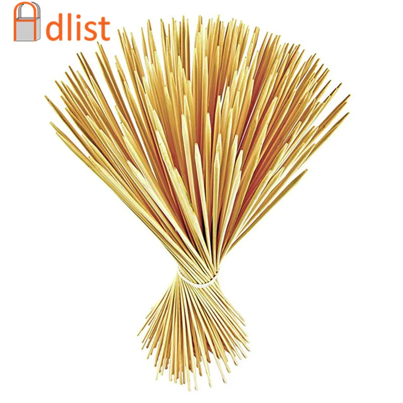 100 шт./упак. 300 мм * 2 5 бамбуковые барбекю шампуры Аксессуары для гриль из