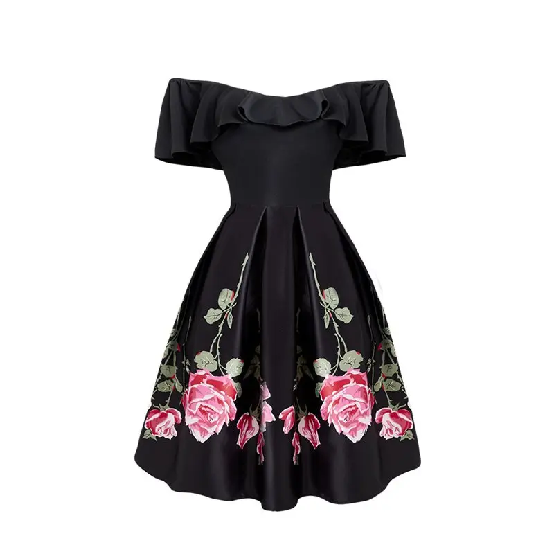 Для женщин Винтаж платье с цветочным рисунком сексуальное мини открытыми