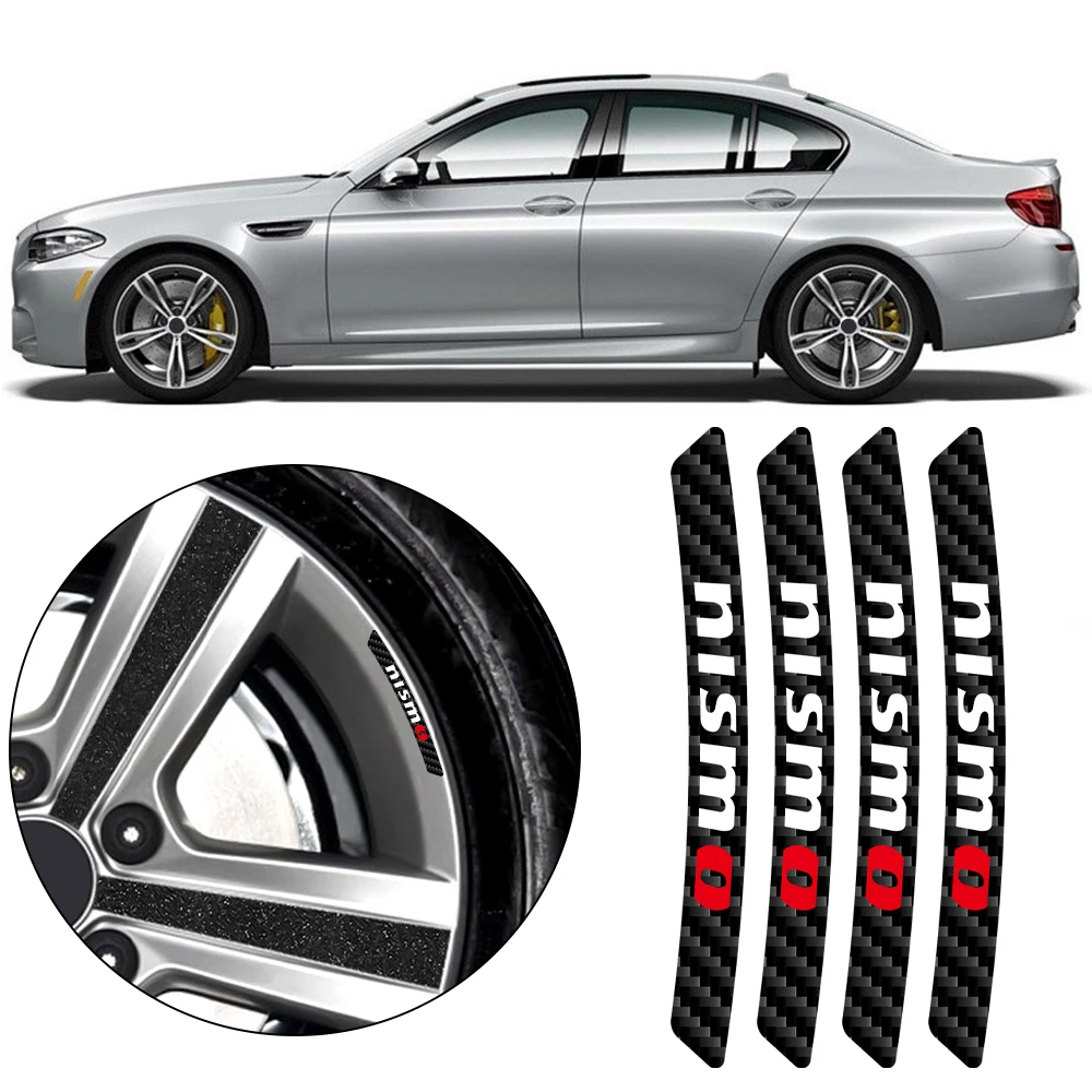 4 шт. наклейки на ступицу колеса автомобиля из углеродного волокна для NISMO Nissan Qashqai