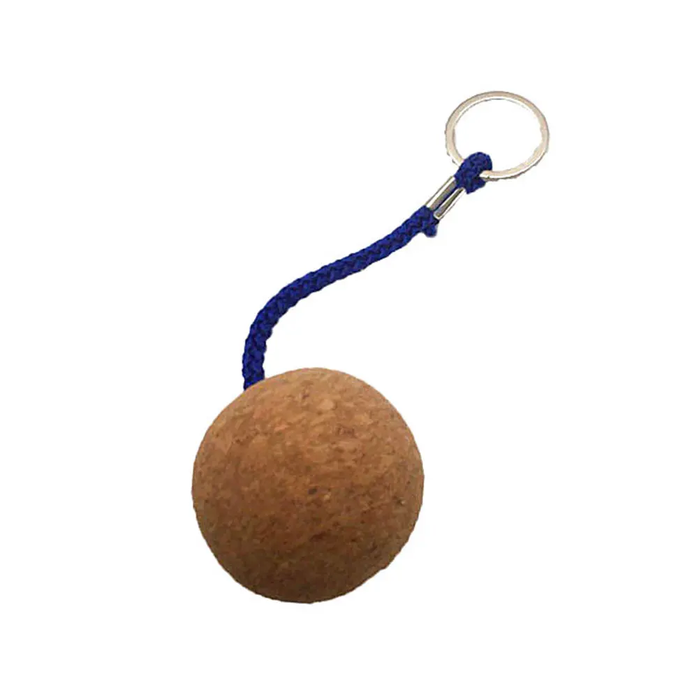 

4pcs 50mm Cork Ball Keychain Floating Buoy Key Chain Holder for Water Sports Beach Travel Fishing Diving Rowing Boats