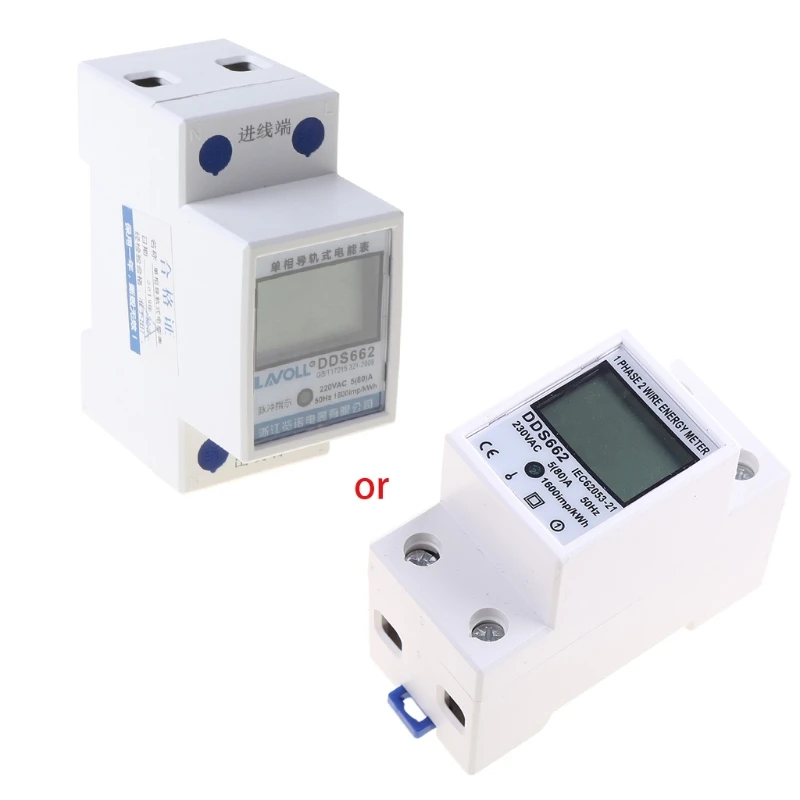 Однофазный измеритель энергопотребления с ЖК-дисплеем ваттметр квтметр 230 В