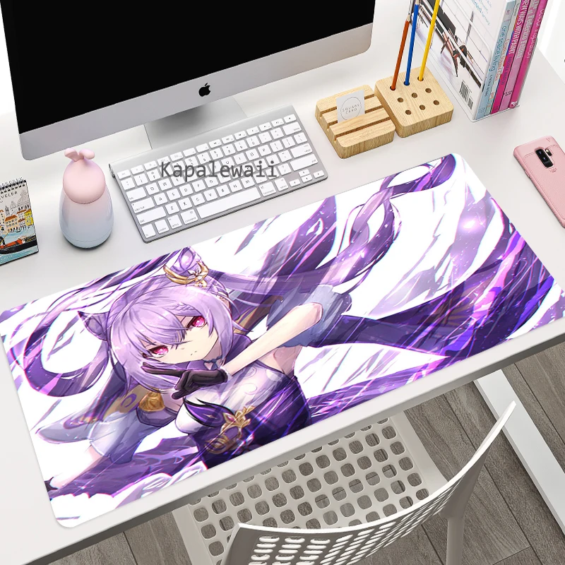 genshin impact mouse pad anime large gamer pc gaming accessories mousepad keyboard laptop computer speed mice mouse desk mat free global shipping