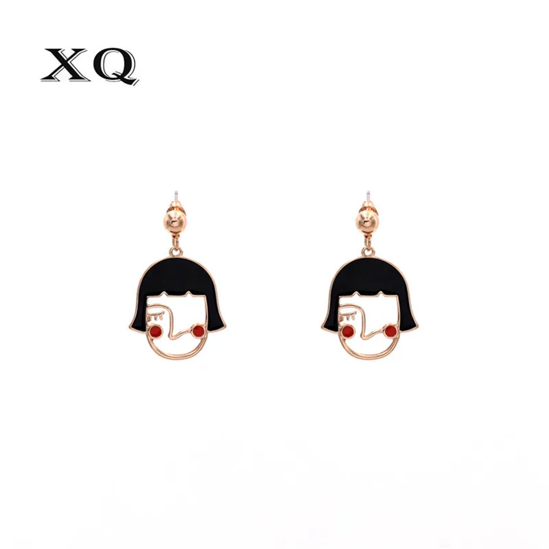 Женские масляные серьги капли XQ новые апельсиновые Мультяшные с изображением