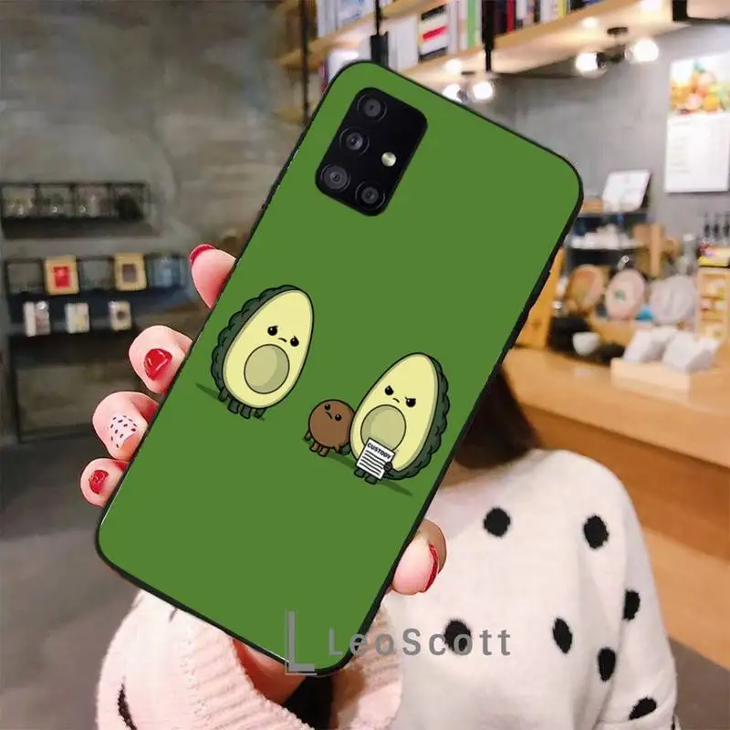 

Fruit Avocado funny lovely Phone Case For Samsung A50 A51 A52 A71 A31 A21S S8 S9 S10 S20 S21 Plus Fe Ultra