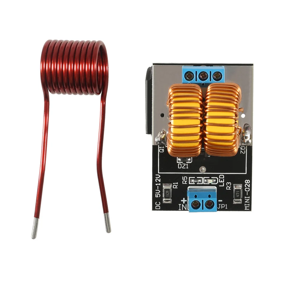

5-12V 120W Mini ZVS Induction Heating Board Flyback Driver Heater DIY Cooker+ Ignition Coil