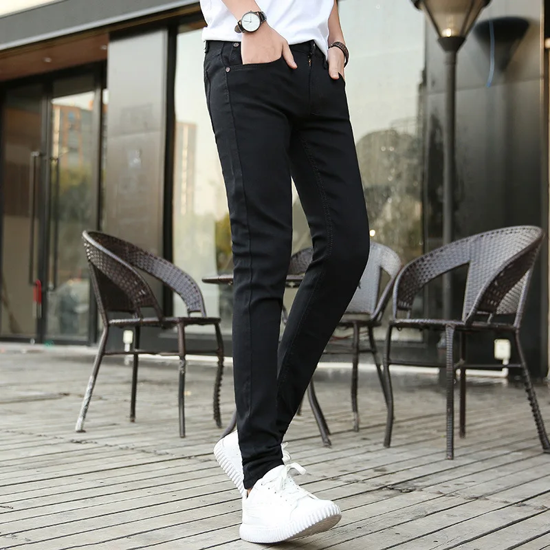 

Spring and Autumn 2020 Thin Elastic Men's Thin Long Pants Men's Casual Pants Student Korean White Pants Pants Slim 2021