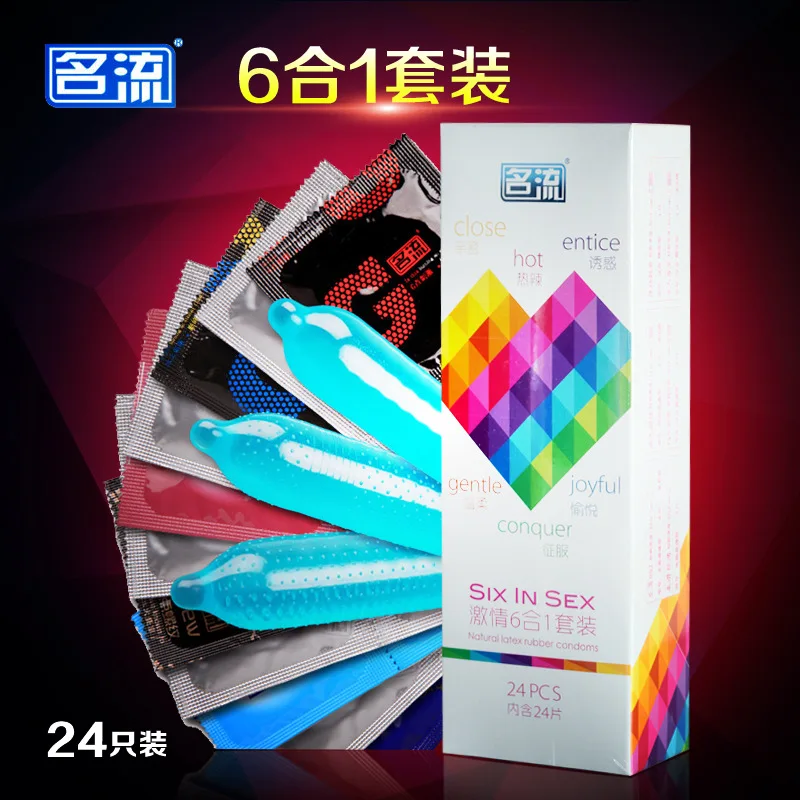 Презервативы 24 шт. 6 Тип ультра тонкий лед в крапинку из натурального латекса