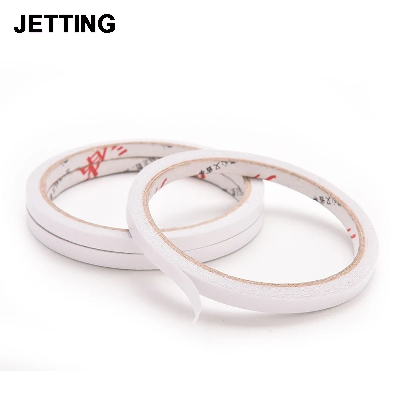 

1 Roll 6mm x 10m White Strong Adhesive Double Sided Tape Sticker For Office Stationery Economical And Practical