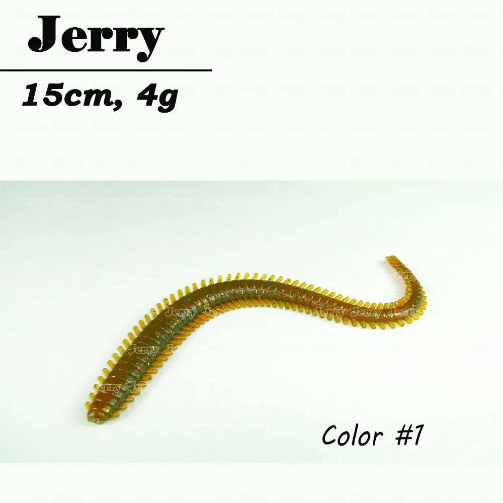 color 1 Jerry 15 шт., 15 см/6 дюймов, 4 г, WACKY Worm, сороконожка, creature stick, приманка, мягкая искусственная приманка для рыбалки - Цвет: color 1