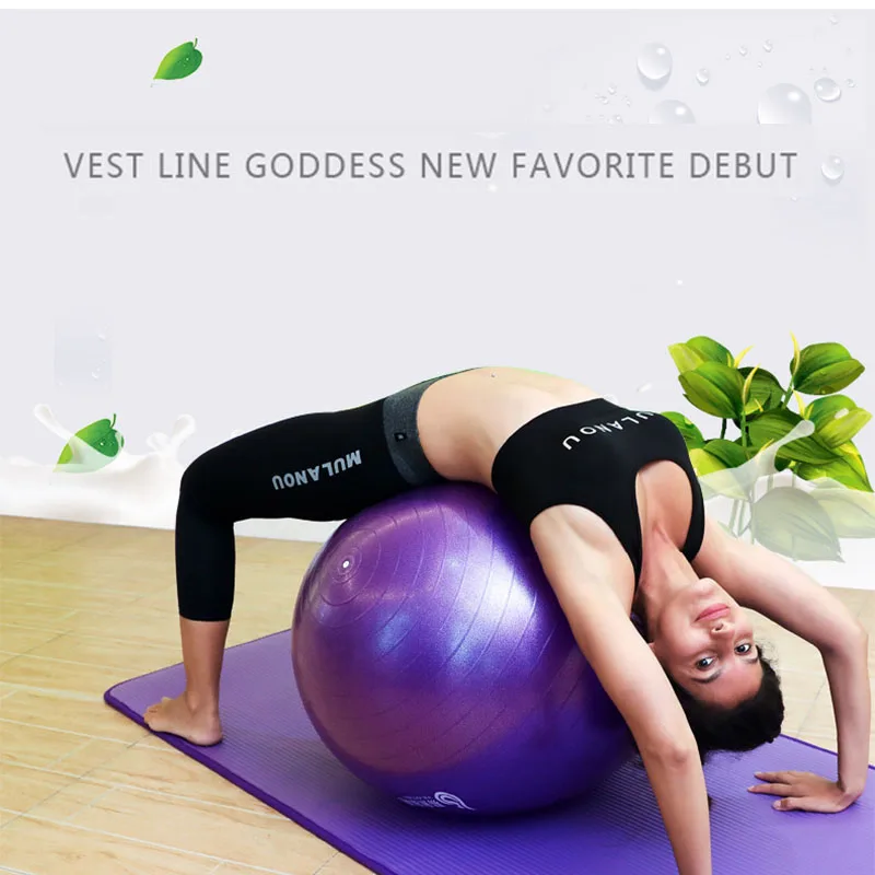 

PVC 65cm Fitness Balls Yoga Ball Thickened Explosion-proof Exercise Home Gym Pilates Equipment Balance Ball