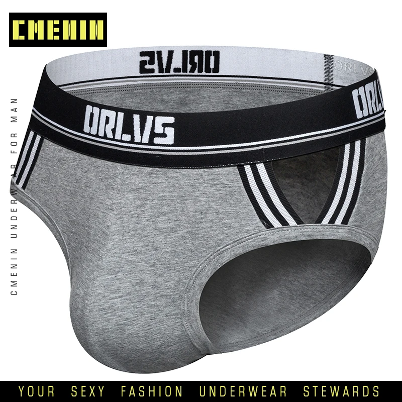 Трусы брифы мужские с U образным мешочком пикантное нижнее белье джоки хлопковые