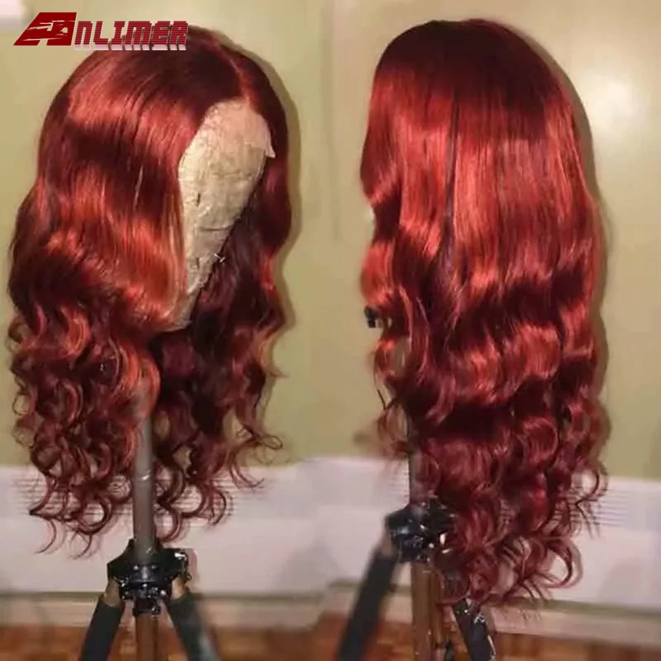 Красный цвет свободная волна 13*6 глубокая часть кружева передние человеческие