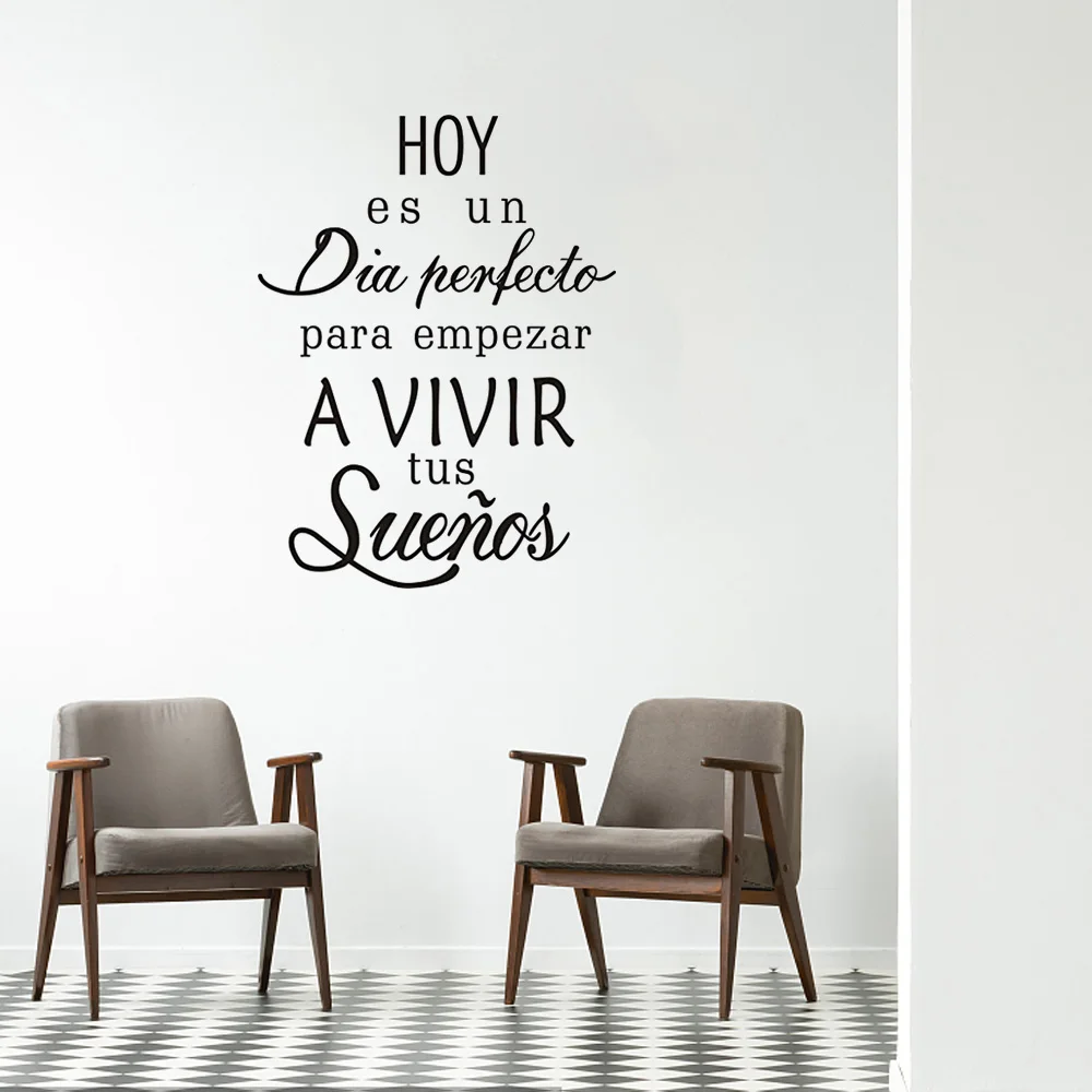 

Настенная Наклейка цитаты на испанском, испанская лампа для гостиной, спальни, домашний декор, виниловая роспись RU4084
