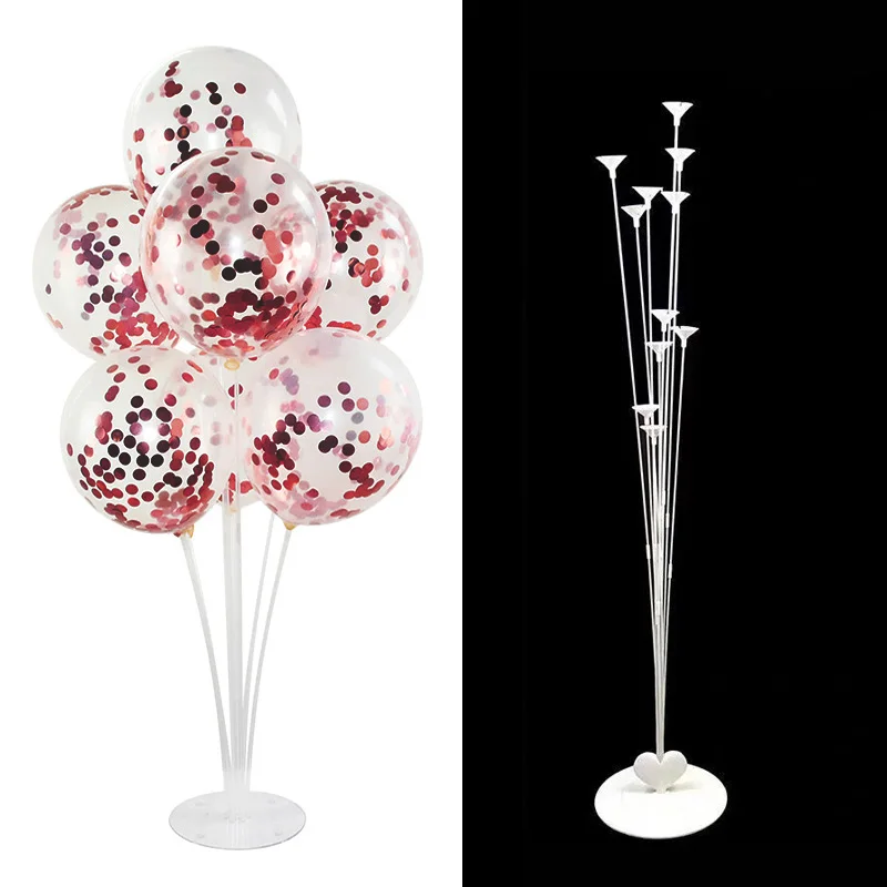 

7/11 Tubes Balloon Stand Balloon Holder Column Clear Plastic Balloon Stick Birthday Party Decoration Kids Wedding Balloons Decor