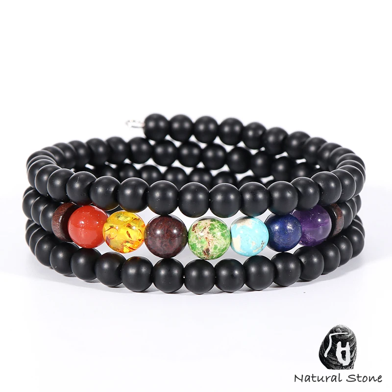 Женские и мужские 7 браслеты чакры исцеляющий баланс рейки Будды молитвенный