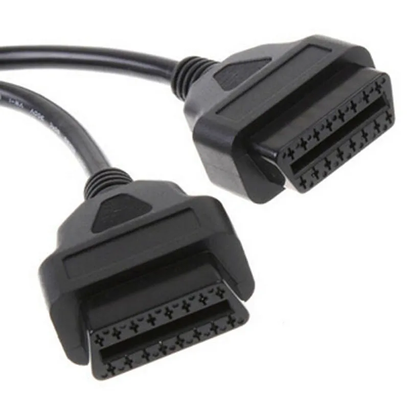 Новый разветвитель OBD OBDII16 16-контактный штекер на двойной гнездо Y-разъем