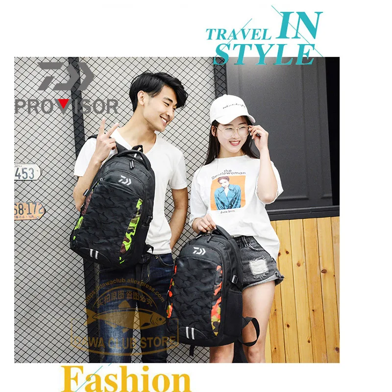 

2020 DAWA Fishing Backpack Toolkit Camping Mountaineering Bag Camouflage Night Reflection Warning Fishing Multipurpose Backpack