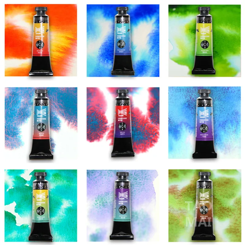 

Super Vision 10 Color Professional Layered Color Watercolor Paint 15ml Tube Water Color Paint Artist Grade Painting Art Supplies
