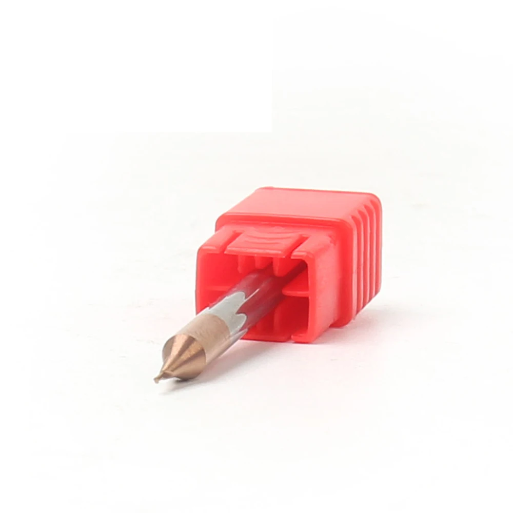 HRC60 2-Flute Micro Flat End Mill 0.2-0.9mm with 4mm Shank - TiCN Coated Tungsten Carbide CNC Router Bit for Mini Milling Cutter image 3