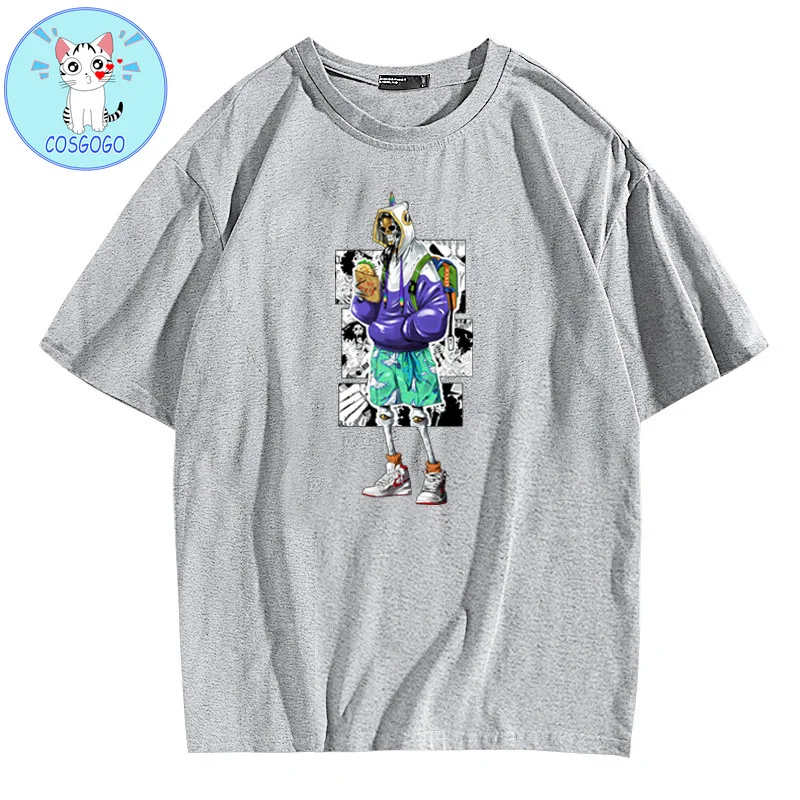 Хлопковая футболка COSGOGO с принтом Брук | Мужская одежда