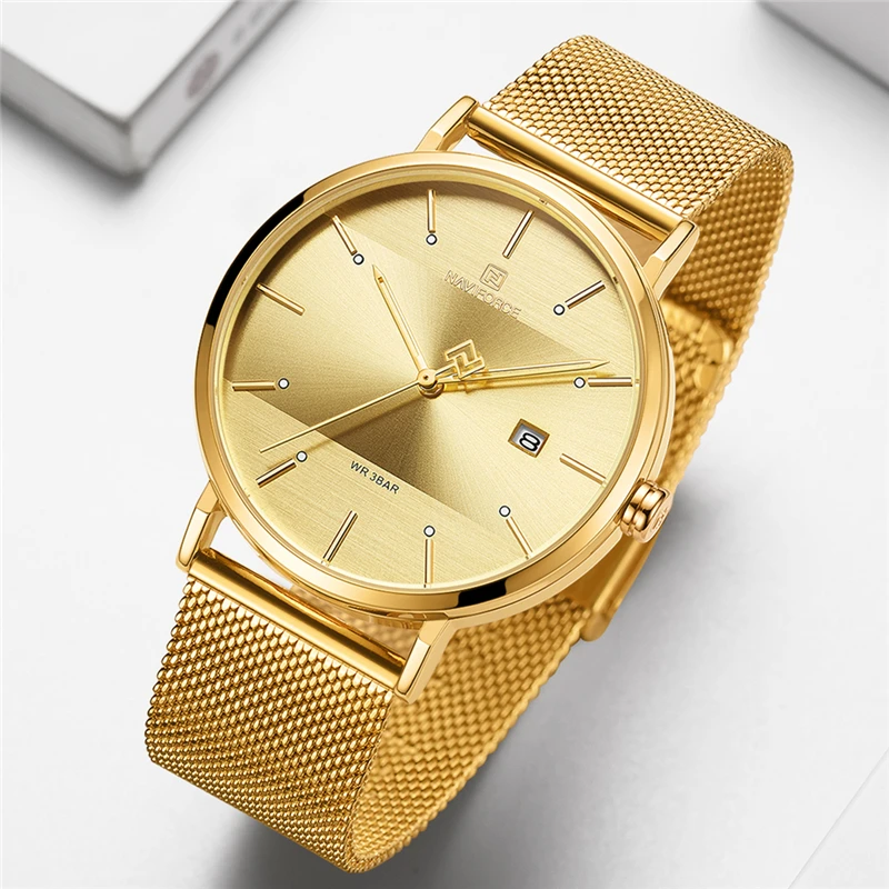 Часы наручные NAVIFORCE женские кварцевые модные повседневные водонепроницаемые с