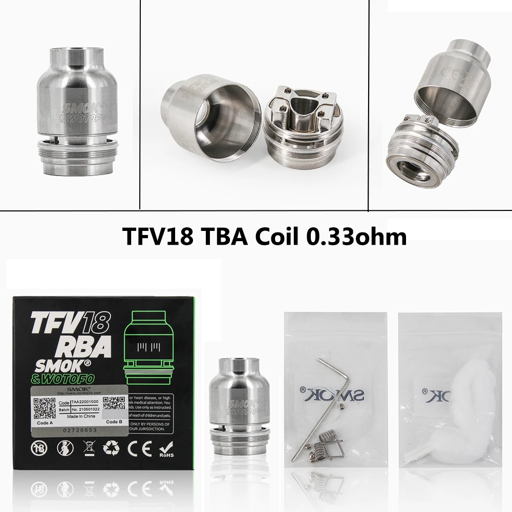 Оригинальная система SMOK TFV18 электронная испарительная катушка 7 5 мл DL / RDL Fit Arcfox