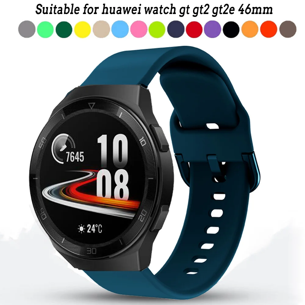 

Для часов Huawei gt 2e 46 мм ремешок силиконовые Ремешки для наручных часов 22 мм браслет gt2e ремешок для часов galaxy 46 мм