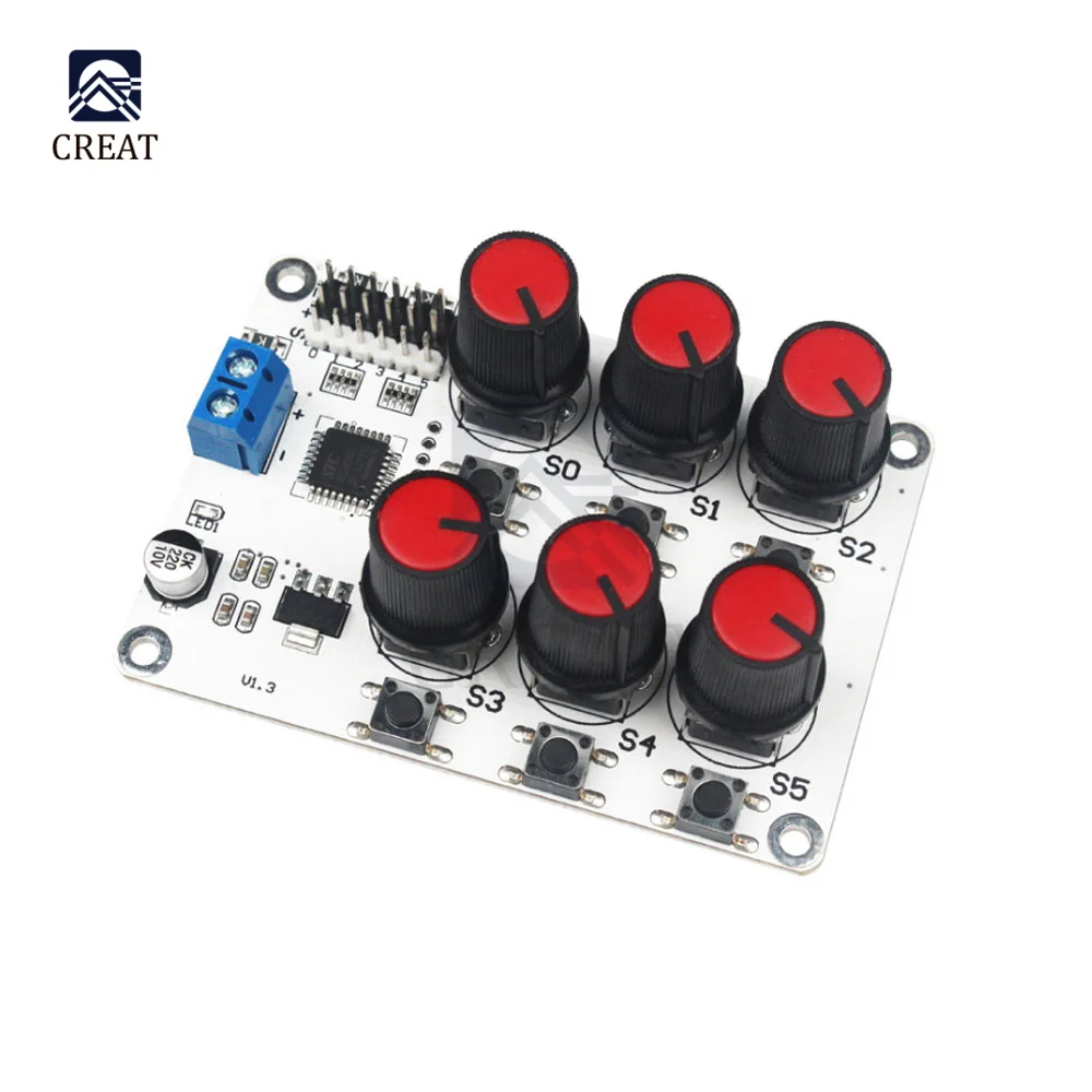 Сервопривод с 6-канальной вращающейся ручкой контроллер 6 каналами/Way защитный