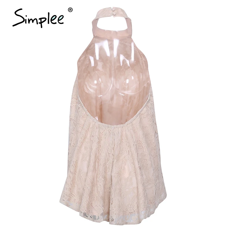 Женская белая кружевная майка Simplee привлекательная повседневная сетчатая