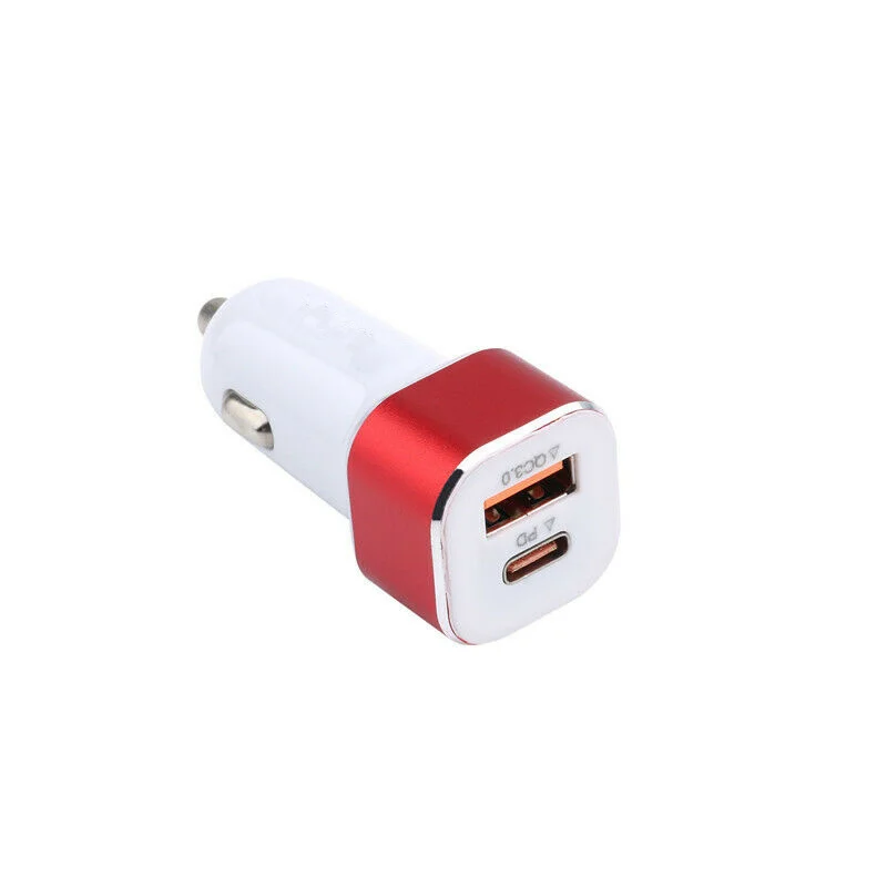 QC3.0 5V 2A и Type C PD Быстрая зарядка двойное автомобильное usb устройство для зарядки