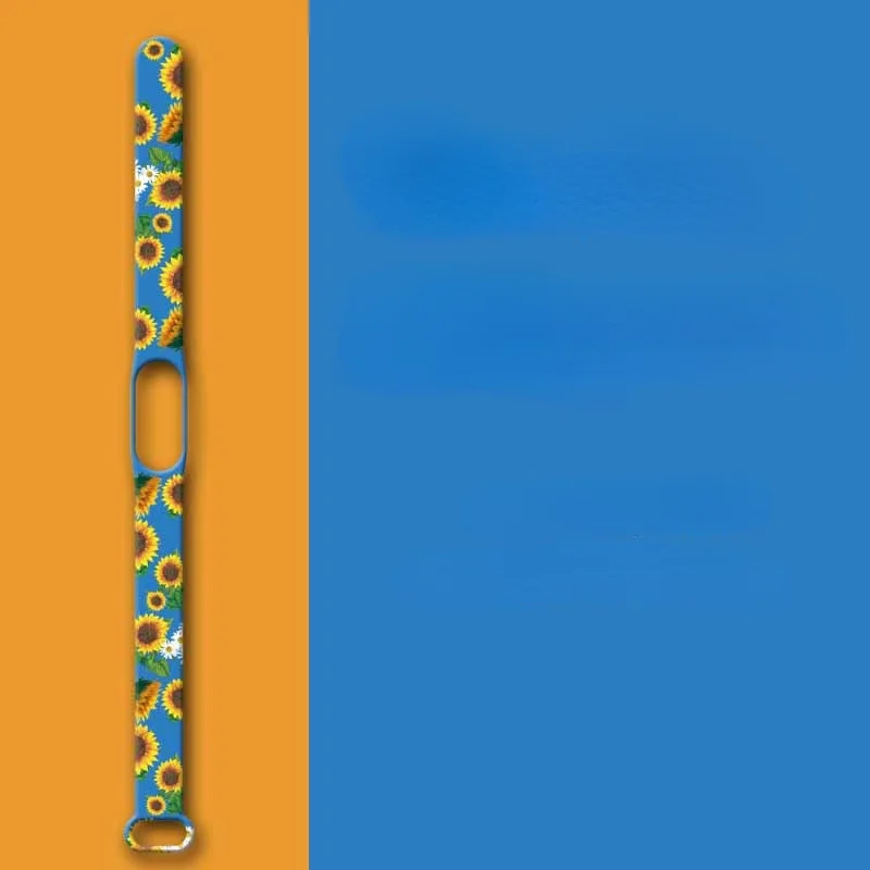 Ремешок силиконовый для Xiaomi Mi band 5 6 3 цвет в ассортименте