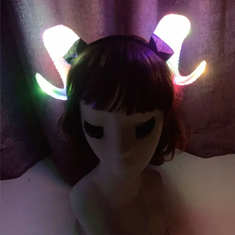 Готический женский обруч с антилопом овечьи рожки повязка на голову со