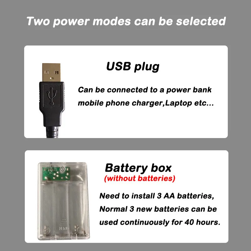 

10M Led Light Strips 80 Lamp Beads Ball Star USB Battery Recharge Decoration Light String For Camping Home Room Party Christmas