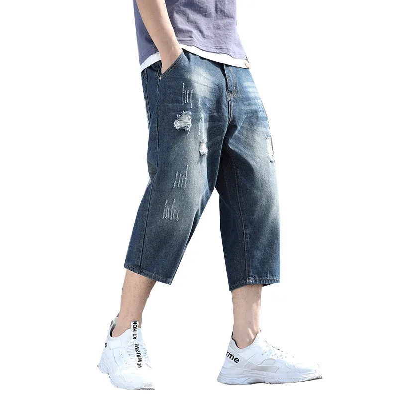 

personality fashion leisure pants in the seven cent cent new shallow men jeans pants trend