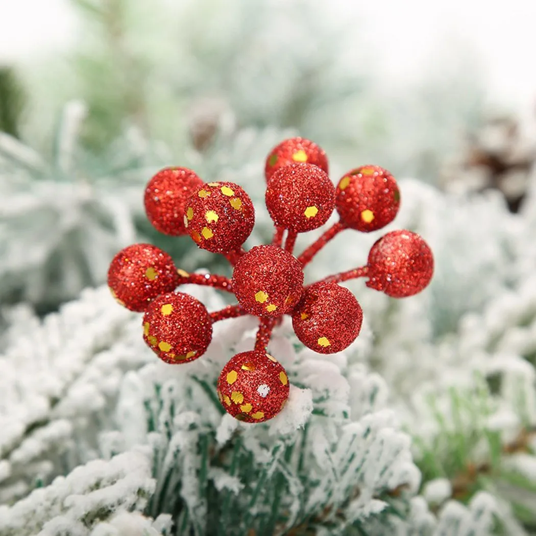 

1pcs 11-Headed Christmas Fruit Ornaments Christmas Flower Christmas Tree Decoration New Year Christmas Gifts