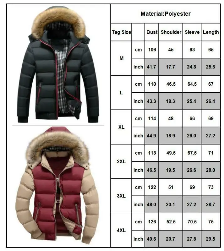 

Unisersal Fashion Men'ss Bomber Long Sleeve Jacket Faux Fur Windproof Puffer Hoody Coats Outerwear