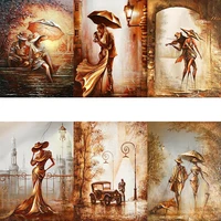 amtmbs romantic elegant couple ladies acrylic oil pictures by numbers handpainted on canvas painting by number home art decor