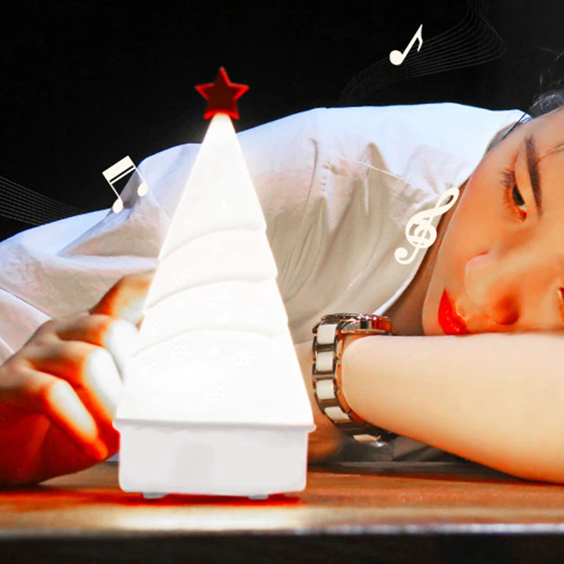 Рождественская елка Ночной светильник креативный музыкальный плеер настольная