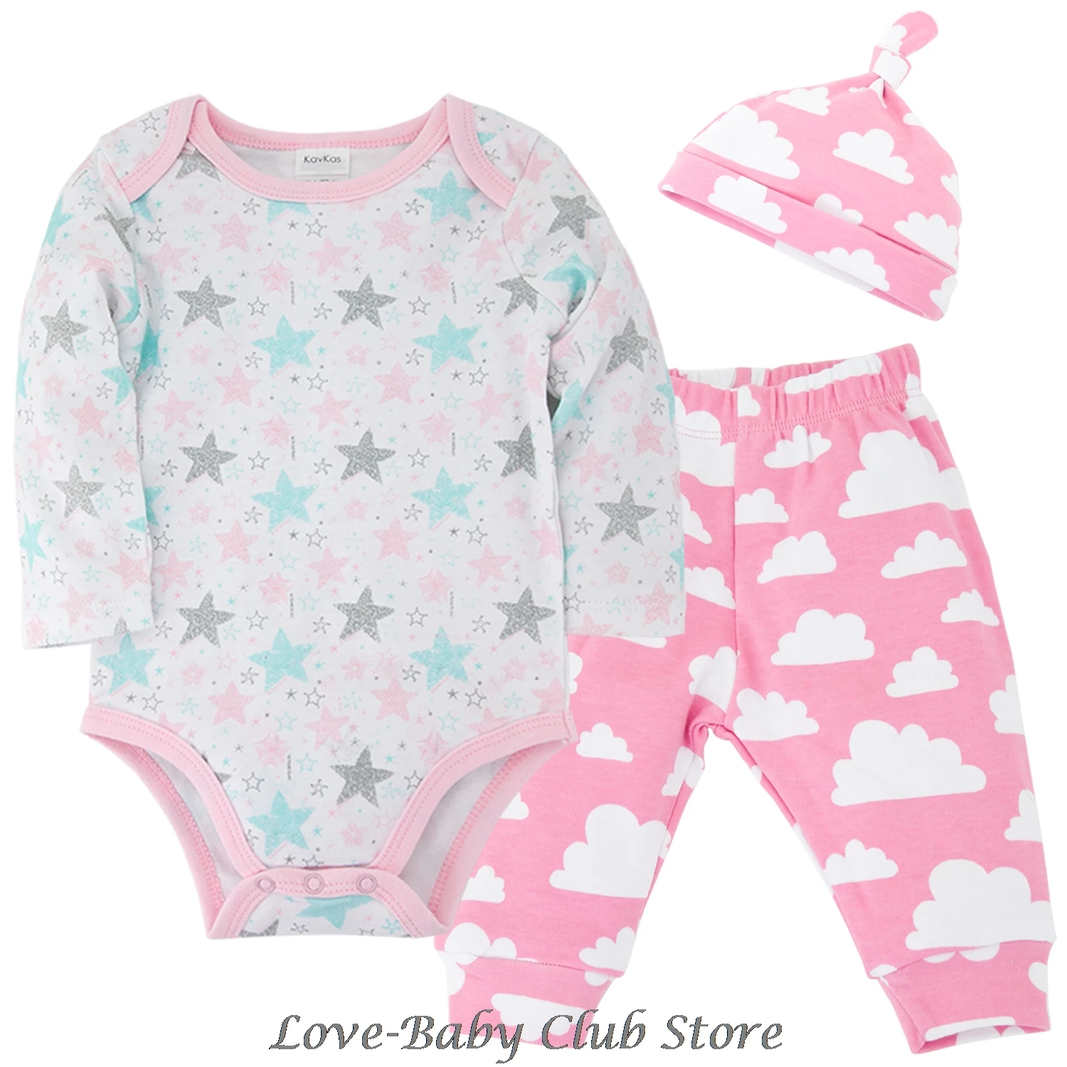 

Baby Girls Clothing Set 3pcs/set 100% Cotton Bodysuit & Velour Cap Long Pants Infant Newborn Sweatshirt New Arrivals on Discount