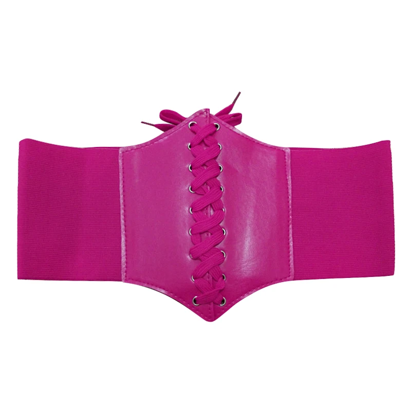 

Women Black Corset Velcro Belt New European American Elastic Belts for Stretch Waistband Fashion Female Dress Slimming Body Belt