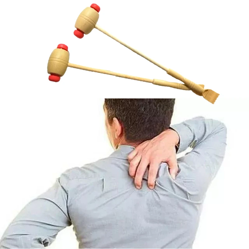 

1pc Durable Bamboo Massager Back Scratcher Wooden Body Roller Stick Backscratcher