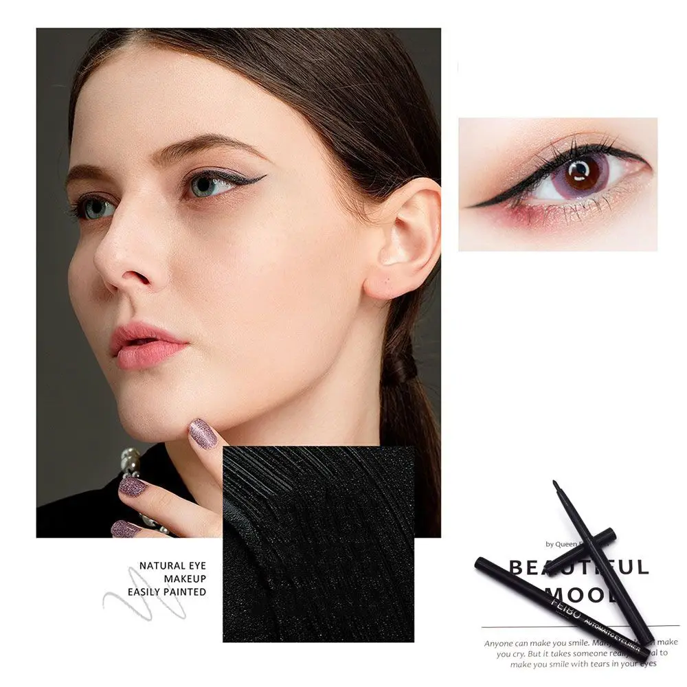 

New Solid Refill Automatic Cosmetic Long-lasting And non-marking Eyeliner Water Proof Black