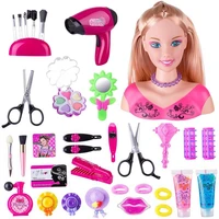 35 piece kids hairdressing childrens dressing makeup set simulation dolls girls hairdressing princess dolls toys girls playset