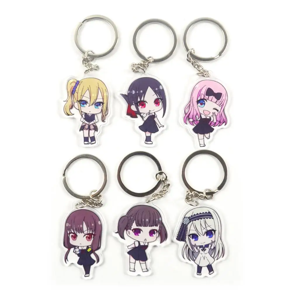 Новый аниме Kaguya sama: Love Is War брелок Shinomiya Fujiwara Chika Miko Iino Hayasaka Ai Shirogane Kei акриловый