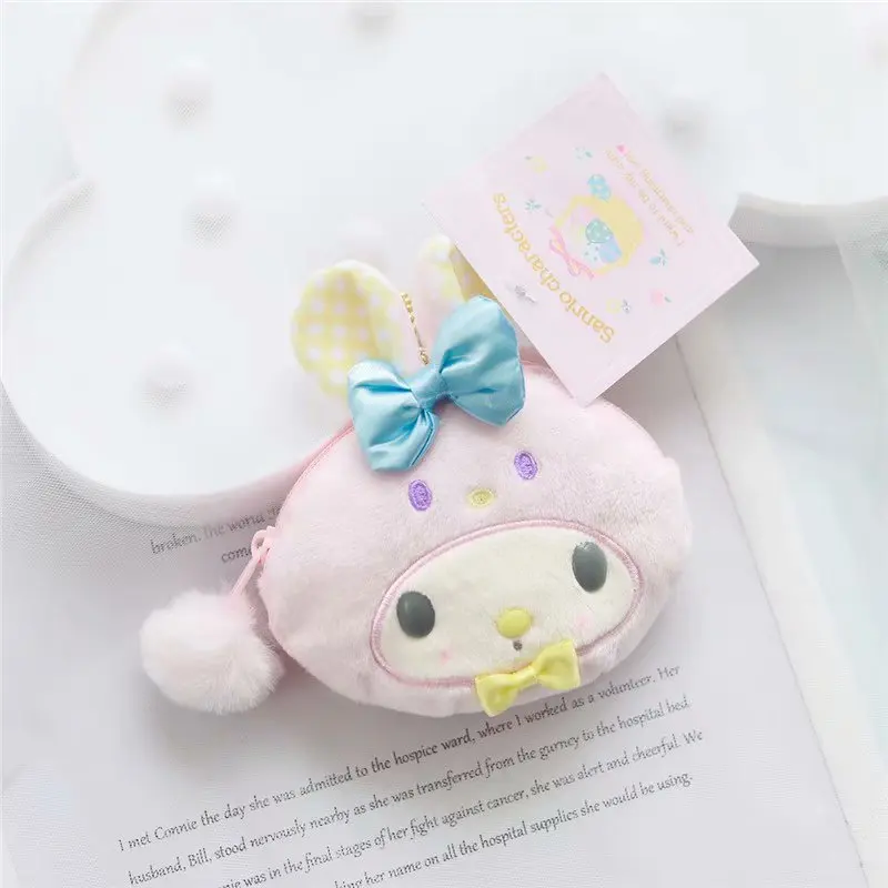 С рисунками из мультфильма My Melody Cinnamoroll PomPomPurin Pochacco Kuromi плюшевые домашние тапочки