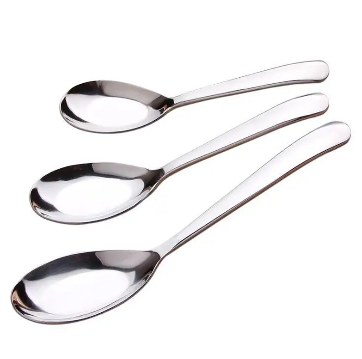 

3pcs/set Creative Children's Spoons Different Sizes Oval Soup Spoon Drop-proof Small Spoon Stainless Steel Soup Spoon Set